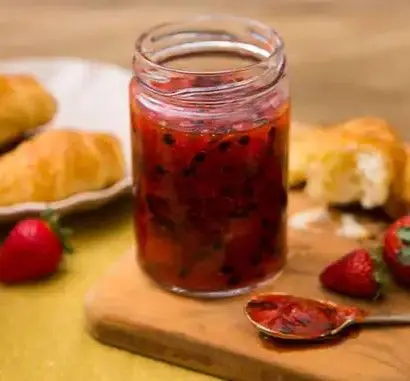 Geleia de Morango com Maracujá artesanal 350gr
